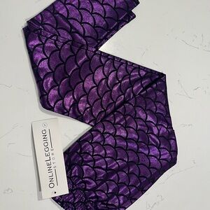 Online Legging Store Purple Mermaid Leggings